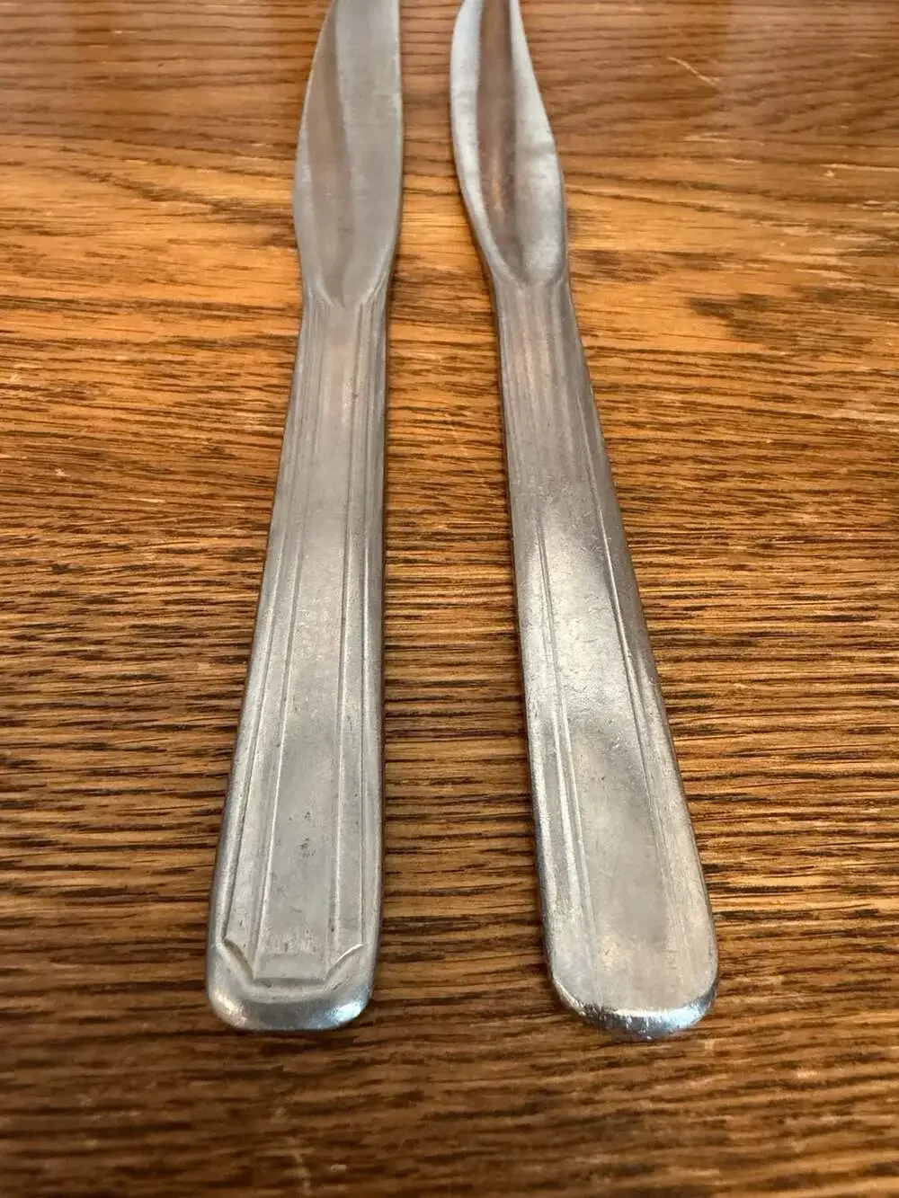 Vintage Stainless Steel Dinner Knives Set of 2